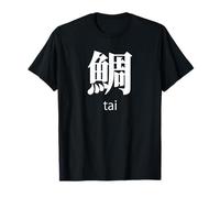 Japón Tai Sea Bream Fish Kanji Recuerdo Japonés Tradicional Camiseta