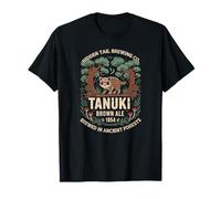 Japón Tanuki Sake Beer Cute Japan Folklore Travel Souvenir Camiseta