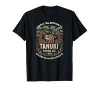 Japón Tanuki Sake Beer Cute Japan Folklore Travel Souvenir Camiseta