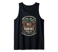 Japón Tanuki Sake Beer Cute Japan Folklore Travel Souvenir Camiseta sin Mangas