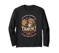 Japón Tanuki Sake Beer Cute Japan Folklore Travel Souvenir Manga Larga