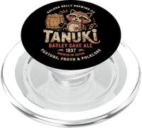 Japón Tanuki Sake Beer Cute Japan Folklore Travel Souvenir PopSockets PopGrip para MagSafe