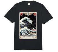 Japón Tarot Card Retro La Gran Ola De Kanagawa De Noche Comfort Colors Adult Heavyweight T-Shirt