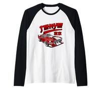 Japón Tokio Estética Carrera de Coches de Deriva Carrera de Calle Camiseta Manga Raglan
