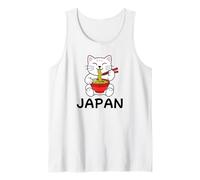 Japón Travel Ramen Bowl Lucky Cats Tops, Camisetas y Accesorios Camiseta sin Mangas