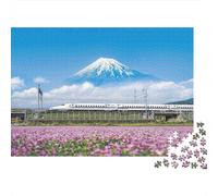 Japón Tren Montaña 1000 Piezas Cartón Grueso Rompecabezas Clásicos Pareja Socios Entrenamiento Cerebral Decoración De Paredes Idea De Regalo 52x38cm/1000pcs