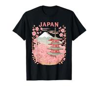 Japón Viajes Arte Cerezo Flores Pagoda Souvenir Monte Fuji Camiseta