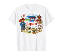 Japón Viajes Iconos Cultura Monumentos Arte Diseño Camiseta