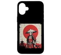 Japonés Alien Warrior Samurai Katana UFO Art Mujeres Hombres Niños Carcasa para iPhone 16 Plus