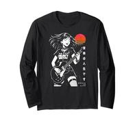Japonés Anime Chica La música es la vida Guitarra eléctrica Punk Jap Manga Larga
