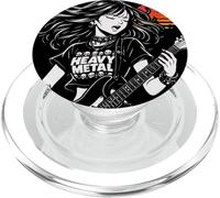 Japonés Anime Chica Vintage Retro Guitarra eléctrica Punk Japón PopSockets PopGrip para MagSafe