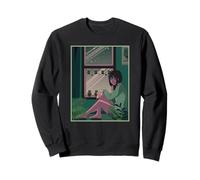 Japonés Anime Verde Chica - Japón Estética LoFi Sudadera