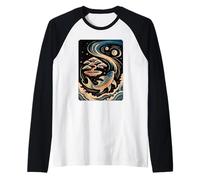 Japonés Árbol Bonsái Koi Suelo Interior Cultivar Bonsáis Camiseta Manga Raglan