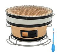 Japonés Arcilla Cerámica Parrilla De Carbón, Redondo Parilla Yakatori Parrilla De Carbón Mesa Estufa De Carbón Cocina Hibachi Con Pinzas Para Alimentos Para Exterior Interior Cámping