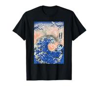 Japonés Big Wave Cherry Blossom Ukiyo-e Ocean Art Camiseta