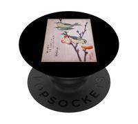 Japonés Bird Art Ukiyo-e Bloque de Madera Anime Manga Estética PopSockets PopGrip Adhesivo