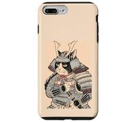 Japonés Cat Samurai Armor Warrior Ukiyo-e Hombres Mujeres Niños Carcasa para iPhone 7 Plus/8 Plus