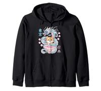 Japonés Dragon Kawaii Ballet Ballerina Lindo Anime Amante Sudadera con Capucha
