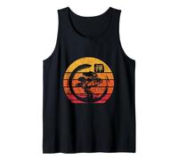 Japonés Enso Zen Círculo Bonsái Árbol Retro Vintage Puesta de sol Camiseta sin Mangas