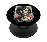 Japonés Goth Espeluznante EMO Y2K Japón Horror Anime Manga PopSockets PopGrip Adhesivo