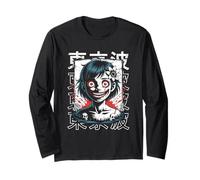 Japonés Gótico Hannya Oni Máscara Chica Japón Horror Anime Manga Manga Larga