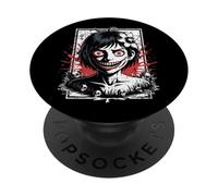 Japonés Horror Anime Manga Japón Y2K Chica Espeluznante Gótico PopSockets PopGrip Adhesivo