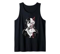 Japonés Horror Anime Manga Y2K Hannya Oni Máscara Chica Gótica Camiseta sin Mangas
