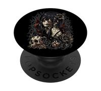 Japonés Horror Anime Manga Y2K Hannya Oni Máscara Chica Gótica PopSockets PopGrip Adhesivo