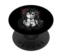 Japonés Horror Anime Manga Y2K Hannya Oni Máscara Chica Gótica PopSockets PopGrip Adhesivo