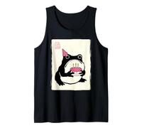 Japonés Kawaii Feliz Cumpleaños Rana Gruñona Divertido Cumpleaños Camiseta sin Mangas