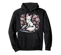 Japonés Kitsune Yokai Zorro Blanco Fantasma Ukiyo-E Vintage Sudadera con Capucha