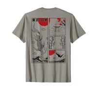 Japonés Koi Fish La gran ola de Kanagawa Kanji (BACK) Camiseta