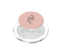 Japonés Koi Pez Lotus Flor Zen Line Art PopSockets PopGrip para MagSafe
