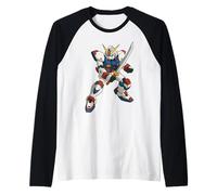 Japonés Mecha Robot Samurai Guerrero Manga Arte Anime Camiseta Manga Raglan