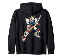 Japonés Mecha Robot Samurai Guerrero Manga Arte Anime Sudadera con Capucha