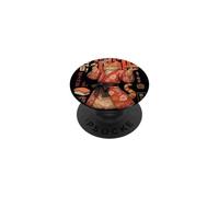 Japonés Naranja Gato Sushi Maestro Divertido Cultura Japonesa PopSockets PopGrip Adhesivo