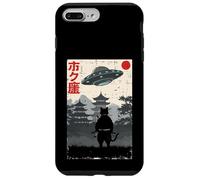 Japonés Ninja Cat UFO Temple Ukiyo-e Art Hombres Mujeres Niños Carcasa para iPhone 7 Plus/8 Plus