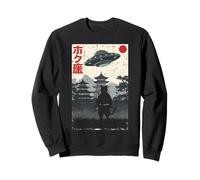 Japonés Ninja Cat UFO Temple Ukiyo-e Art Hombres Mujeres Niños Sudadera
