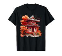Japonés Pagoda Templo otoño Arce Paisaje Camiseta