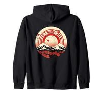 Japonés Puesta Del Sol Montañas Sakura Flor Arte Sudadera con Capucha