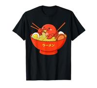 Japonés Ramen Cangrejo Comer Ramen Kawaii Fideos Bowl Japón Camiseta
