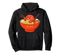 Japonés Ramen Cangrejo Comer Ramen Kawaii Fideos Bowl Japón Sudadera con Capucha