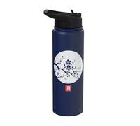 Japonés Sakura Moon Kanji Stainless Steel Insulated Water Bottle