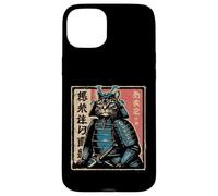 Japonés Samurai Cat Warrior Katana Ukiyoe Art Hombres Mujeres Niño Carcasa para iPhone 15 Plus