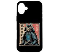 Japonés Samurai Cat Warrior Katana Ukiyoe Art Hombres Mujeres Niño Carcasa para iPhone 16 Plus