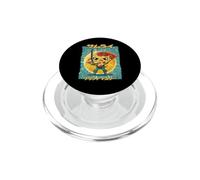 Japonés Samurai Pizza Slice Warrior Ukiyo Fastfood Samurai PopSockets PopGrip para MagSafe