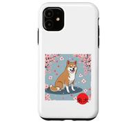 Japonés Shiba Inu Sakura Cerezo Flores Kanji Carcasa para iPhone 11
