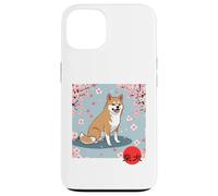 Japonés Shiba Inu Sakura Cerezo Flores Kanji Carcasa para iPhone 13