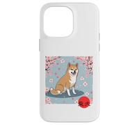 Japonés Shiba Inu Sakura Cerezo Flores Kanji Carcasa para iPhone 14 Pro MAX