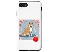 Japonés Shiba Inu Sakura Cerezo Flores Kanji Carcasa para iPhone SE (2020) / 7/8